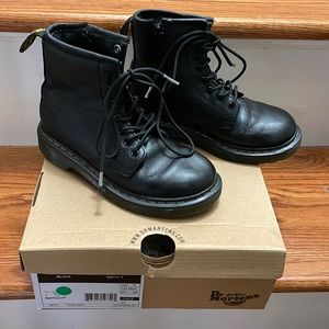 Gently used kids black Dr. Martens size 12